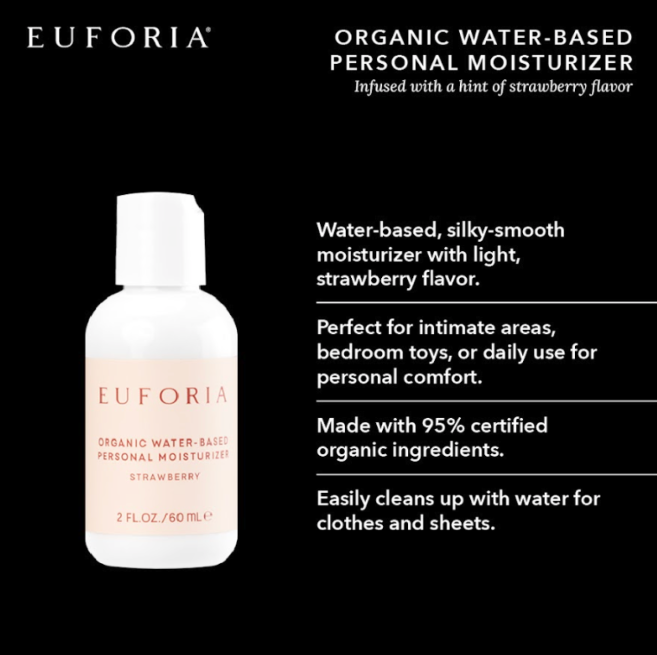 Organic Water-Based Personal Moisturizer - Strawberry